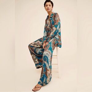 Nuuly + Farm Rio collab leopard paisley pants.
